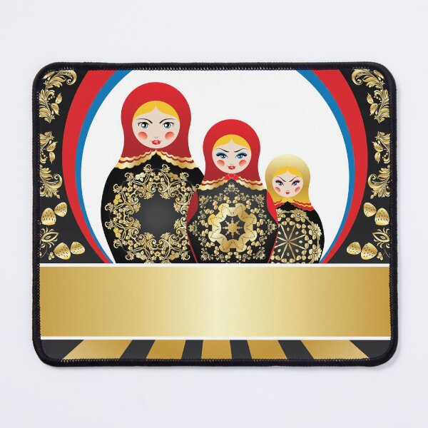 Item preview, Colorful matryoshka dolls with gold floral designed and sold by AnnArtshock.