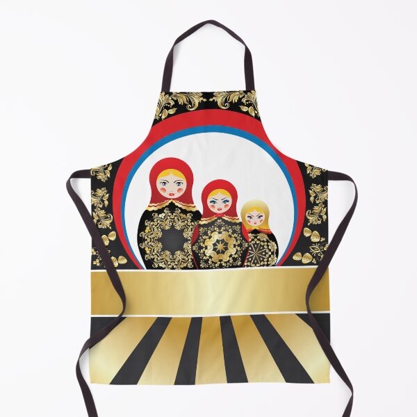 Item preview, Colorful matryoshka dolls with gold floral designed and sold by AnnArtshock.