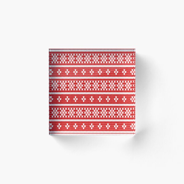 Item preview, Red and White Xmas Winter Pattern - Knit Vector Design designed and sold by EviCreates.