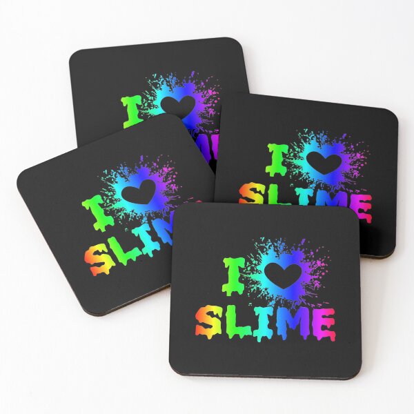 Item preview, I Love Slime Funny Rainbow Bright Heart Craft Splat design designed and sold by TopRatedDesigns.