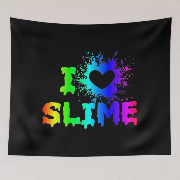 Item preview, I Love Slime Funny Rainbow Bright Heart Craft Splat design designed and sold by TopRatedDesigns.