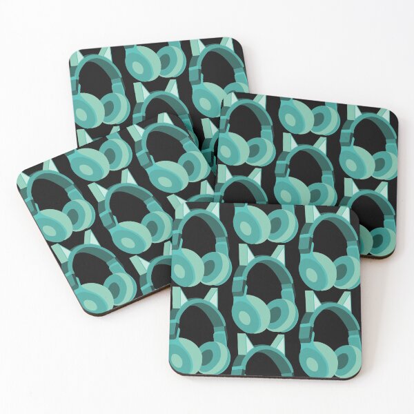 Item preview, Blue Green Cat Ears Headphones  designed and sold by BRU Design.