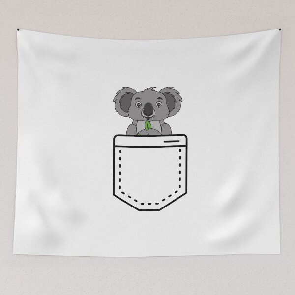 Item preview, koala in pocket, koala, cute, animal, pocket, Australia, animals, funny, bear, cartoon, kids, designed and sold by helkav.