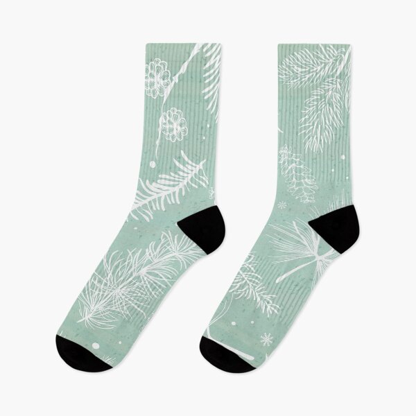 Item preview, Pale Emerald Colour Background with White Winter Decoration designed and sold by fowons.