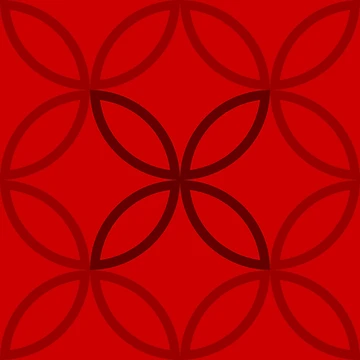 Artwork thumbnail, Geometric Pattern: Circle Nested Outline: Ruby by Red Wolf