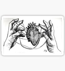 Heart Strings to the Hand Sticker