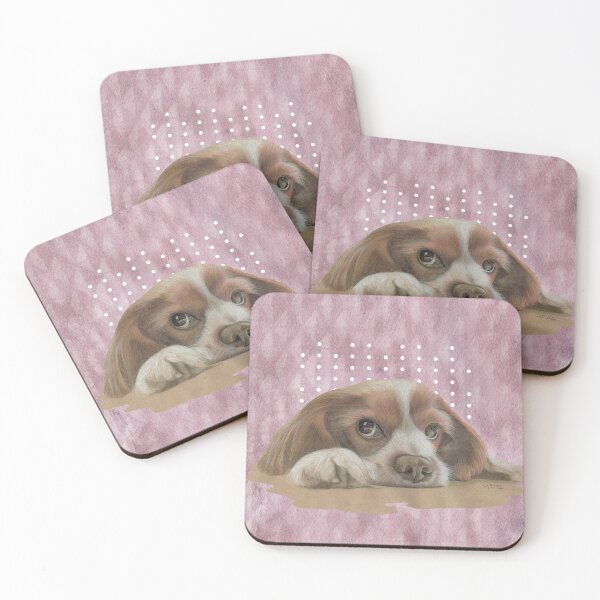 Item preview, Cavalier King Charles Spaniel Pup [textured] designed and sold by Carina Parry Studios.
