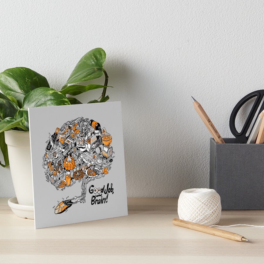 Item preview, Art Board Print designed and sold by goodjobbrain.