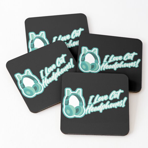 Item preview, I love cat ear headphones! - Blue Green designed and sold by BRU Design.