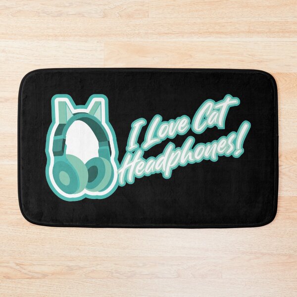 Item preview, I love cat ear headphones! - Blue Green designed and sold by BRU Design.
