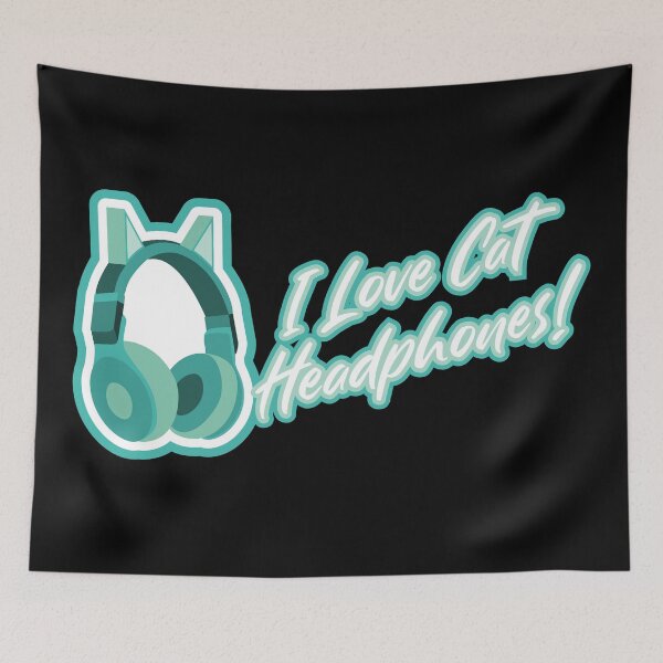 Item preview, I love cat ear headphones! - Blue Green designed and sold by BRU Design.