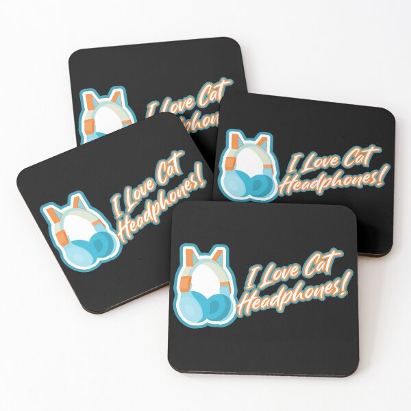 Item preview, I love cat ear headphones! - Blue and Orange designed and sold by BRU Design.