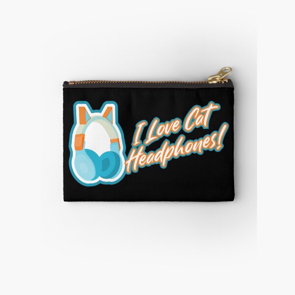 Item preview, I love cat ear headphones! - Blue and Orange designed and sold by BRU Design.