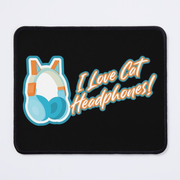 Item preview, I love cat ear headphones! - Blue and Orange designed and sold by BRU Design.