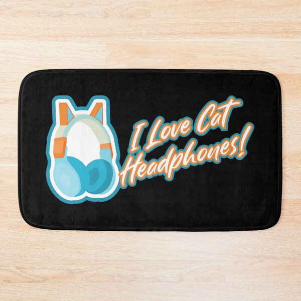 Item preview, I love cat ear headphones! - Blue and Orange designed and sold by BRU Design.