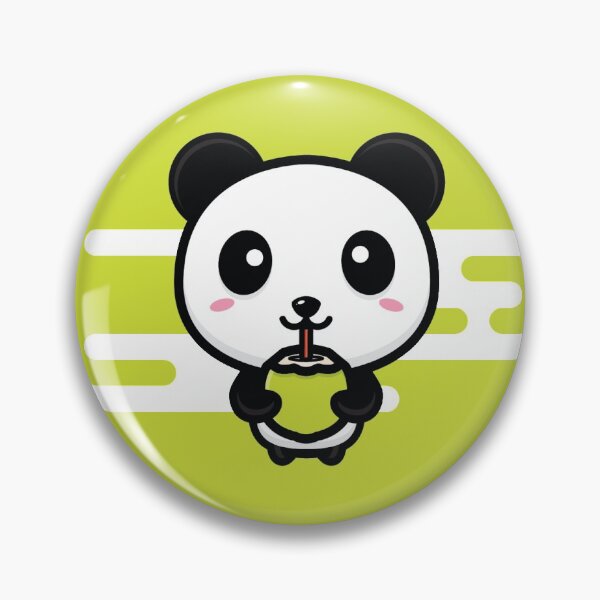 Item preview, Kawaii Panda Eating Drinking Cute Blushing Animals designed and sold by Simplyy  Unique.