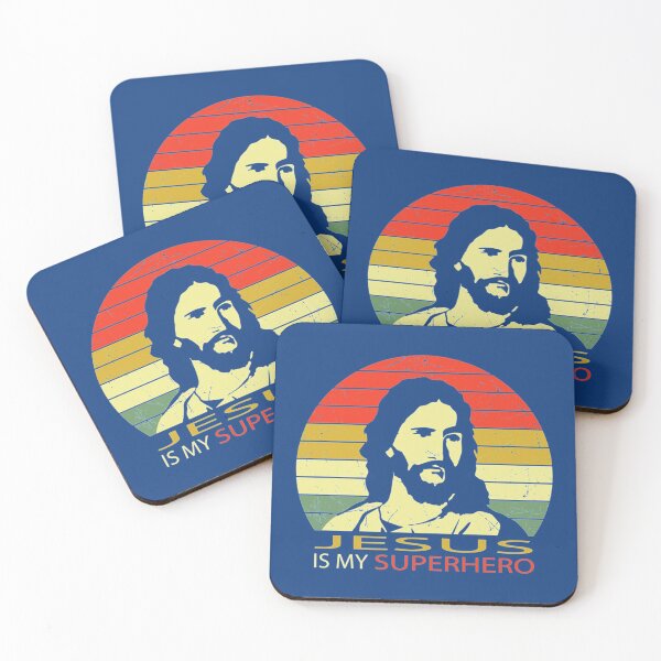 Item preview, Jesus is my Super Hero Vintage Retro CIrcle   designed and sold by Barbarathyler.