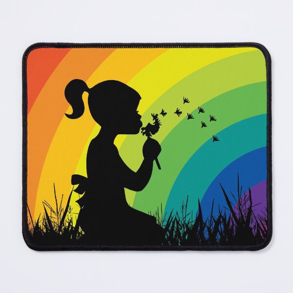 Item preview, Make A Wish Rainbow Girl & Dandelion designed and sold by STUDIO-72.