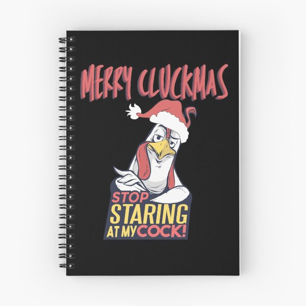 Item preview, Merry Cluckmas - stop staring at my cock! Funny | cheeky Christmas chicken design! designed and sold by HROC.
