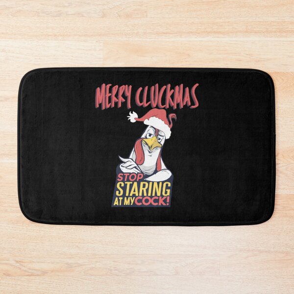 Item preview, Merry Cluckmas - stop staring at my cock! Funny | cheeky Christmas chicken design! designed and sold by HROC.