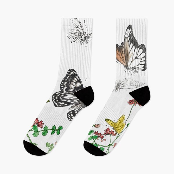 Item preview, Butterflies and red flowers Japanese Painting designed and sold by mycloudzdesign.