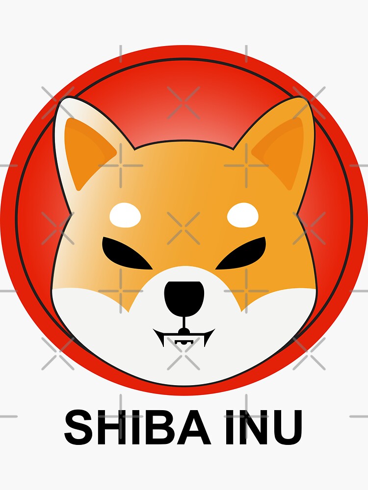 "Shiba Inu Token Logo " Sticker by marbella-studio | Redbubble