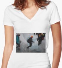 Leap of Faith Women's Fitted V-Neck T-Shirt