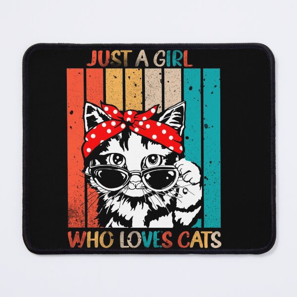 Item preview, Colorwater Art Just a Girl Who Loves Cats designed and sold by Aramdesing.