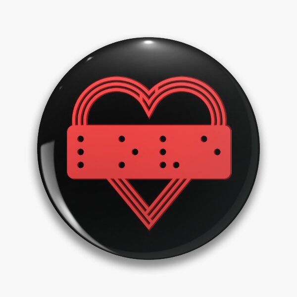 Item preview, Love in Braille - Heart Design for Blind / Visually Impaired designed and sold by ClickForMore.