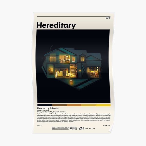 Hereditary | Ari Aster, Minimalist Movie Poster, Vintage Retro Art Print, Custom Poster, Wall Art Prin, Home Decor Poster