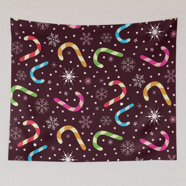 Item preview, Christmas candy canes and snowflakes pattern  designed and sold by Yasminepatterns .