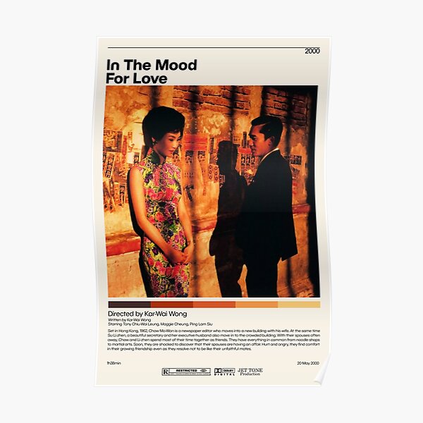 Dans l'humeur pour l'amour | Kar-Wai Wong, affiche de film minimaliste, impression d'Art rétro Vintage, affiche personnalisée, impression d'Art mural, décoration d'intérieur Poster
