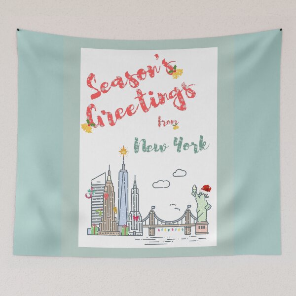 Item preview, New York Christmas Holiday Card designed and sold by Sofia-Draws.