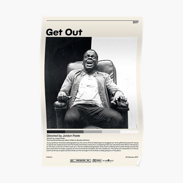 Wall Hangings Home Décor Get Out 2017 Movie Poster Fan Art Chris ...