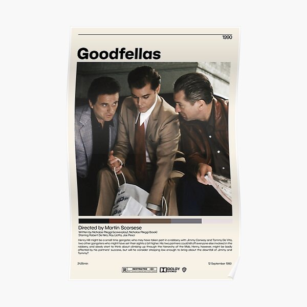 Goodfellas | Martin Scorsese, Minimalist Movie Poster, Vintage Retro Art Print, Custom Poster, Wall Art Print, Home Decor Poster