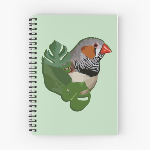 Item preview, Zebra Finch with Monstera Plant Leaves designed and sold by AvianWorld.