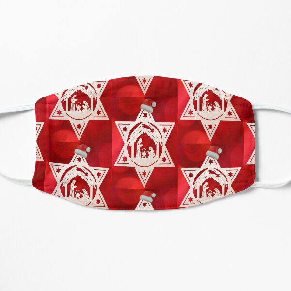 Nativity Scene Silhoutte. Flat Mask