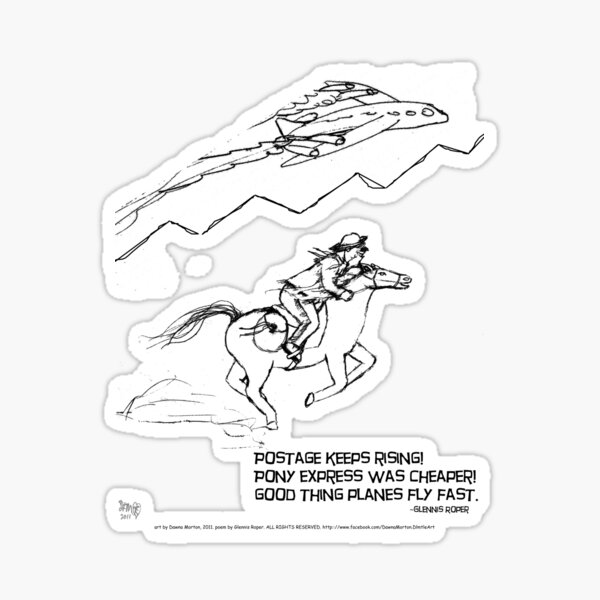 postage rate increase haiku Sticker