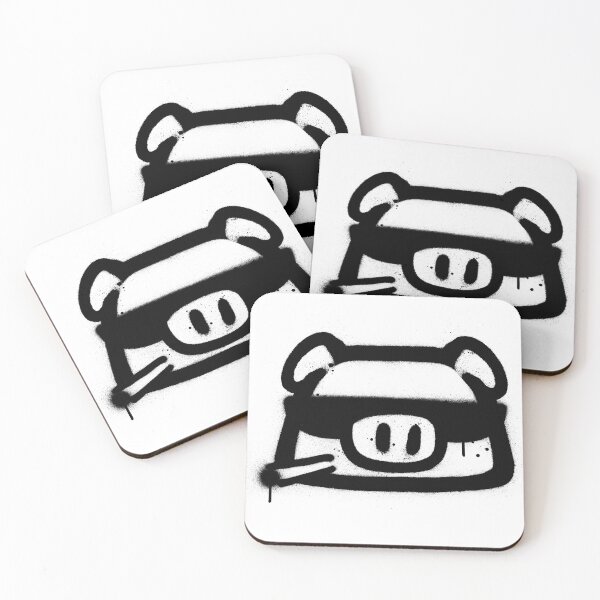 Item preview, Graffiti cool pig sprayed in black over white designed and sold by Paulus-DB.