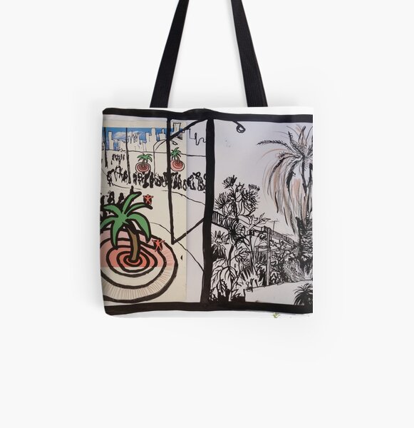 The Palm Tree, and The Palm Tree (Contrasting Styles) All Over Print Tote Bag