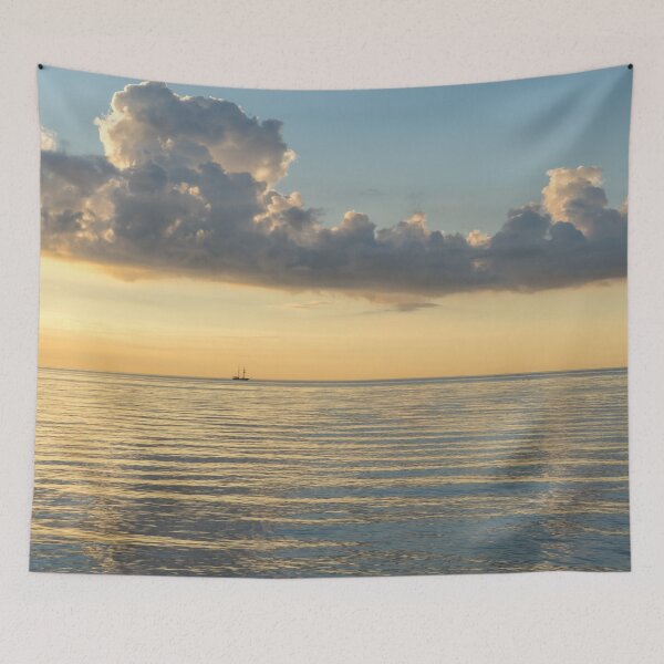 Item preview, Tiny Tall Ship - Sunny Golden Light Sailing in Many Layers designed and sold by Georgia Mizuleva.