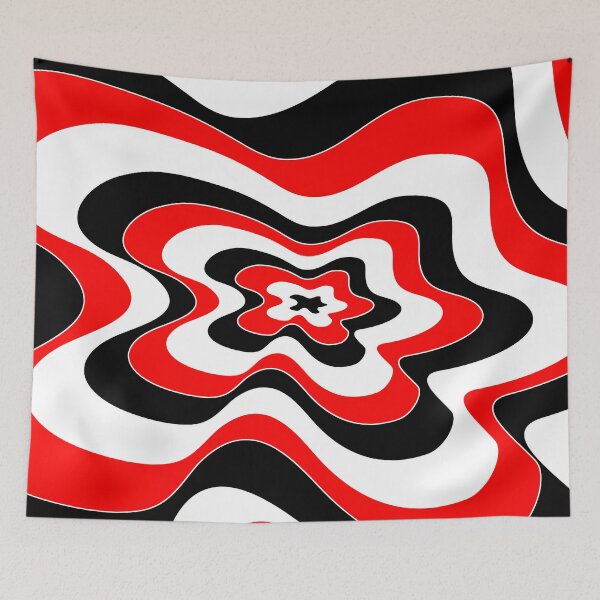 Item preview, Abstract pattern - red and white. designed and sold by K.S ART.