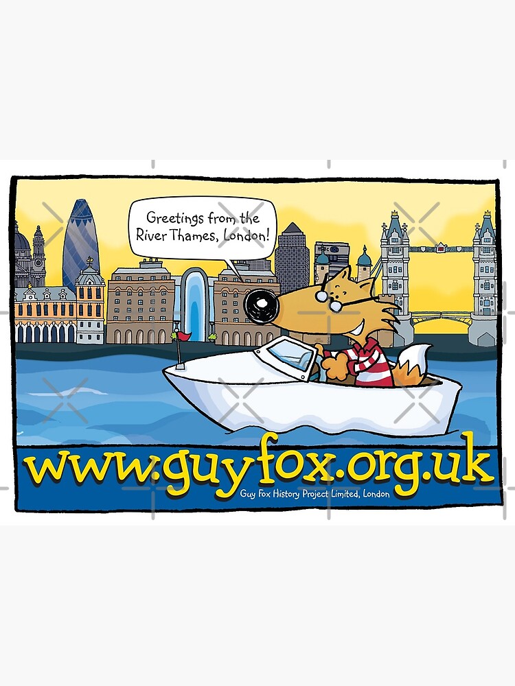 Thumbnail 2 of 2, Greeting Card, River Thames Postcard designed and sold by GuyFox.