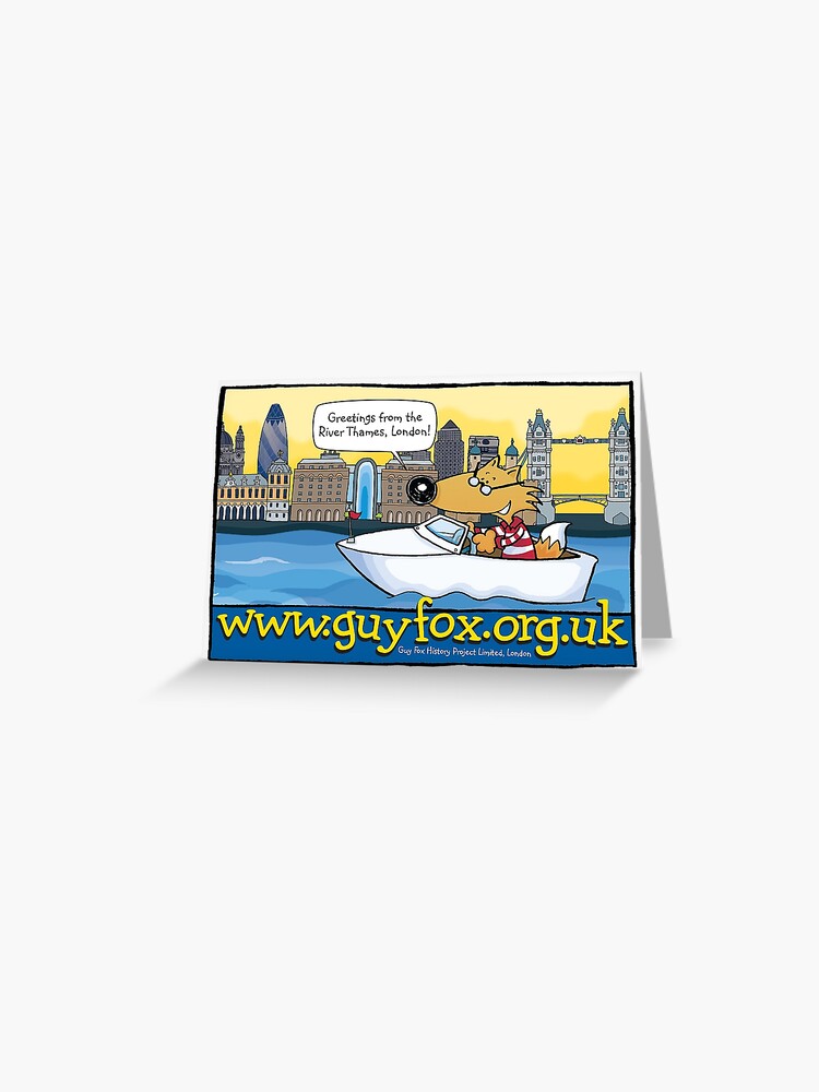 Thumbnail 1 of 2, Greeting Card, River Thames Postcard designed and sold by GuyFox.
