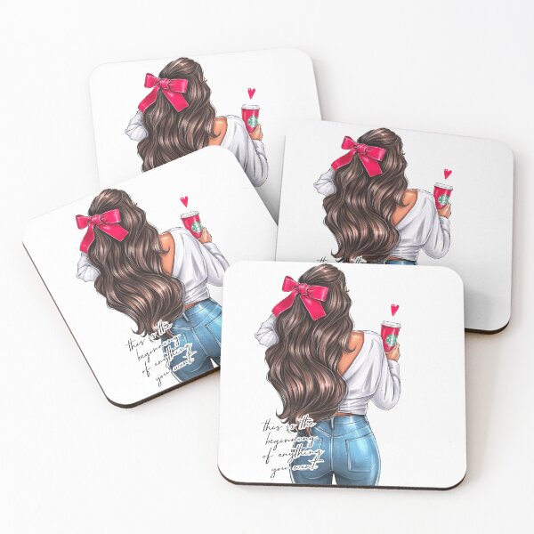 Item preview, Girl with coffee  designed and sold by AllessyArt.