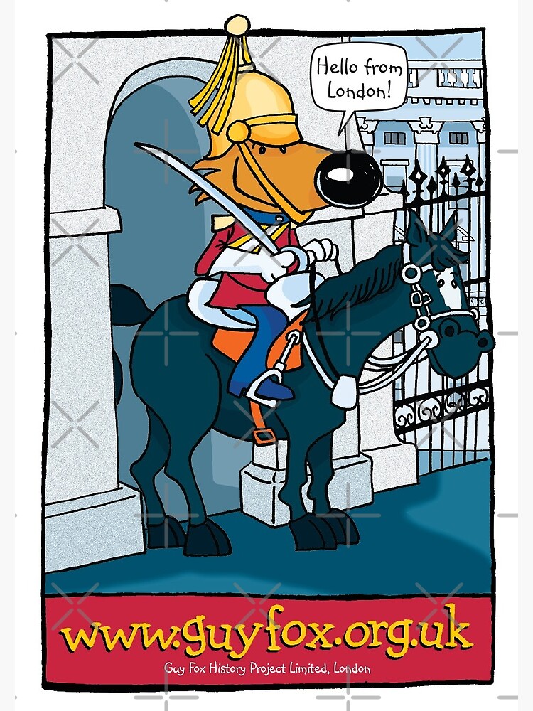 Thumbnail 2 of 2, Greeting Card, Horseguards Postcard designed and sold by GuyFox.