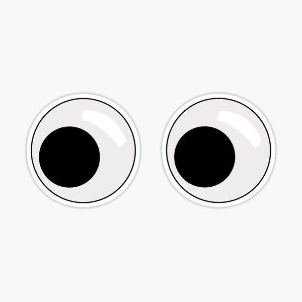 Googly eyes Sticker for Sale by Saanis