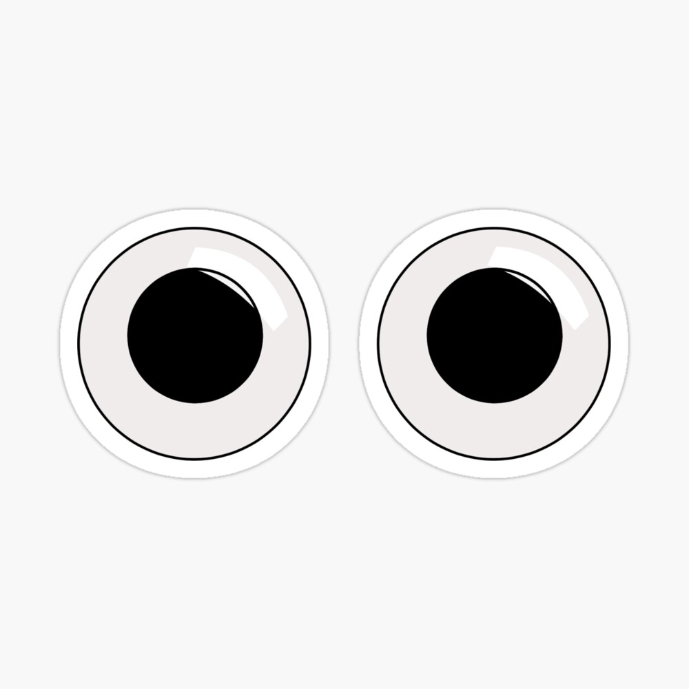 Googly eyes Sticker for Sale by Saanis