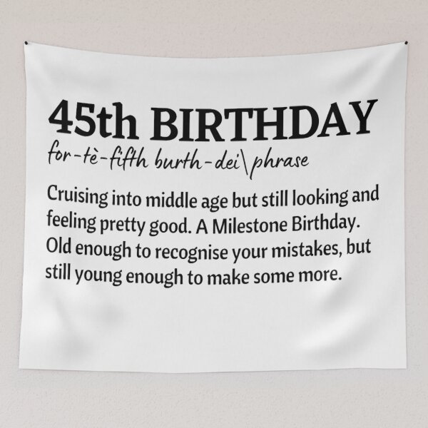 Item preview, Funny definition 45th birthday for 45 Years Old designed and sold by NishiiAgrawal.