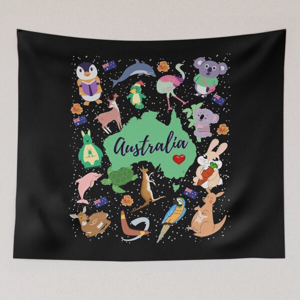 Item preview, Cool colorful Australia design in black background designed and sold by mark-taylor.